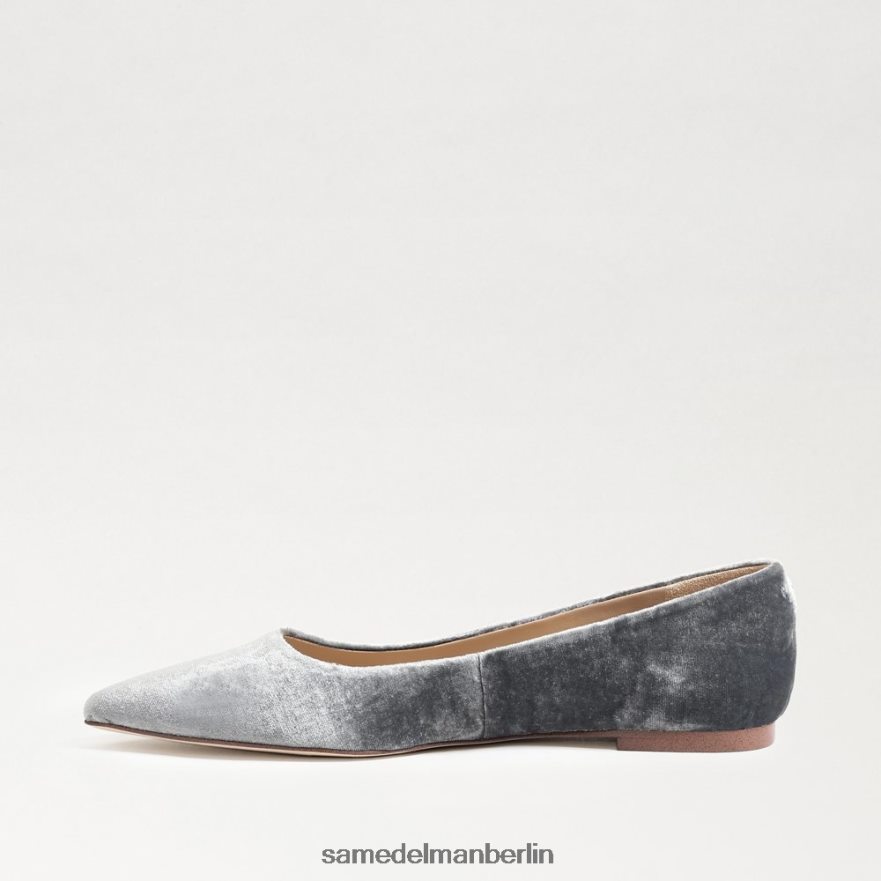 Sam Edelman Wanda spitze Zehenpartie flach Frauen rauchblauer Samt Schuhwerk 2P8JNV474 - Image 4