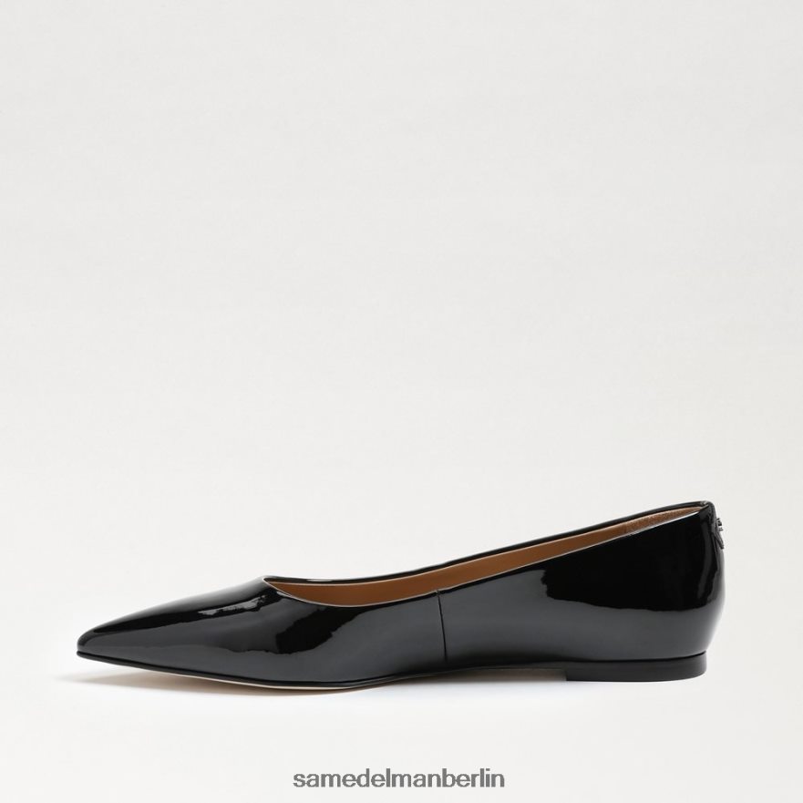 Sam Edelman Wanda spitze Zehenpartie flach Frauen schwarzes Lackleder Schuhwerk 2P8JNV483 - Image 4