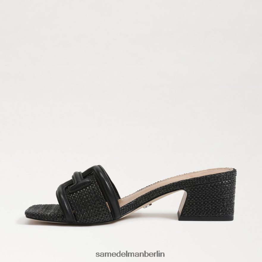 Sam Edelman Waylon-Slipper mit Blockabsatz Frauen schwarzes Gewebe Schuhwerk 2P8JNV346 - Image 4