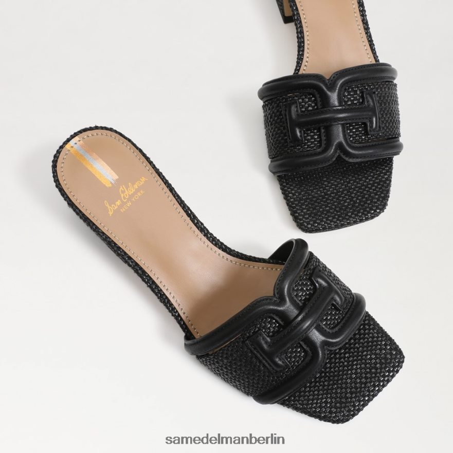 Sam Edelman Waylon-Slipper mit Blockabsatz Frauen schwarzes Gewebe Schuhwerk 2P8JNV346 - Image 7