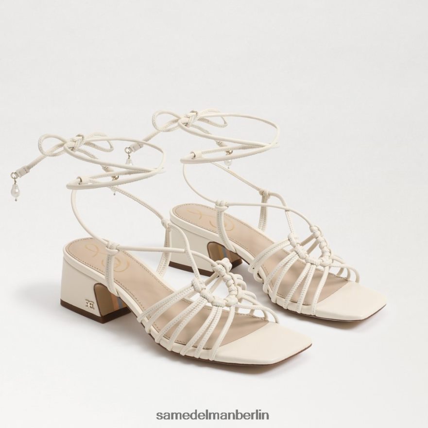 Sam Edelman Westley Schnürsandale mit Blockabsatz Frauen modernes Elfenbein Schuhwerk 2P8JNV397 - Image 1