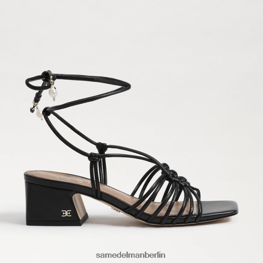 Sam Edelman Westley Schnürsandale mit Blockabsatz Frauen schwarzes Leder Schuhwerk 2P8JNV398 - Image 2