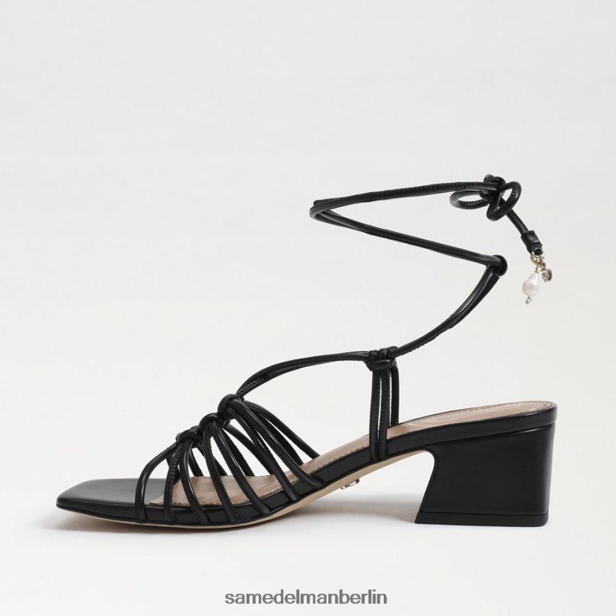 Sam Edelman Westley Schnürsandale mit Blockabsatz Frauen schwarzes Leder Schuhwerk 2P8JNV398 - Image 4