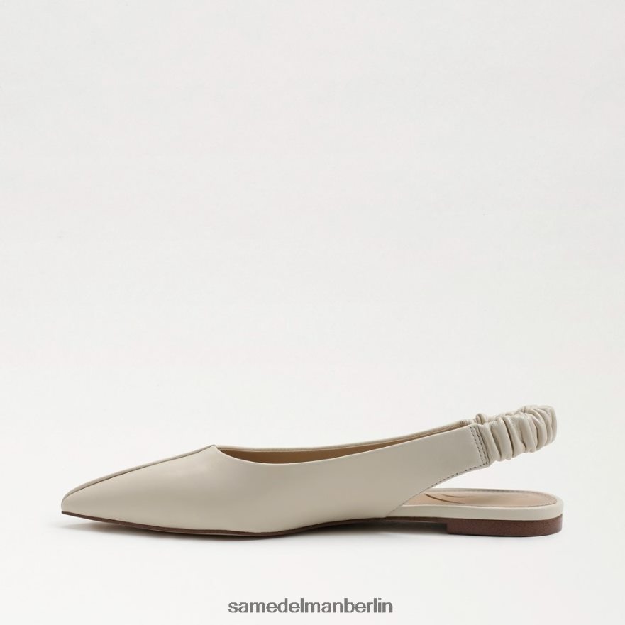 Sam Edelman Whitney Slingback, spitze Zehenpartie, flach Frauen modernes elfenbeinfarbenes Leder Schuhwerk 2P8JNV737 - Image 4