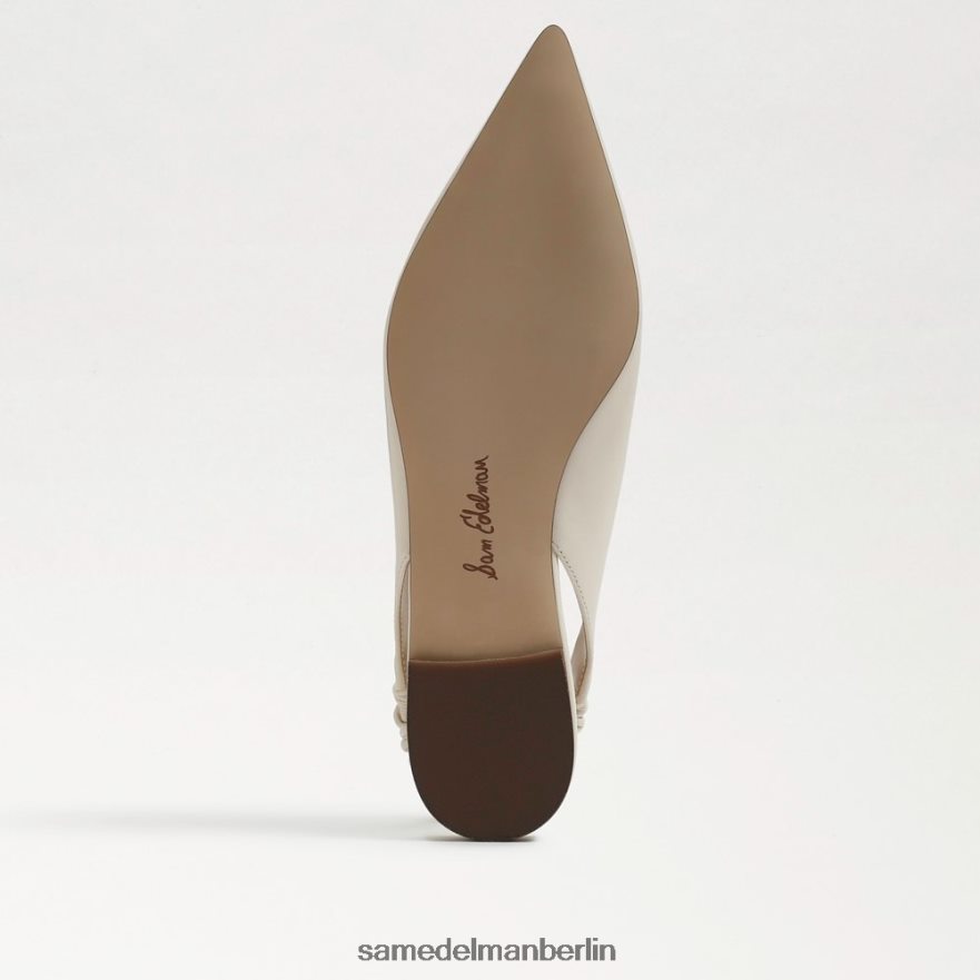 Sam Edelman Whitney Slingback, spitze Zehenpartie, flach Frauen modernes elfenbeinfarbenes Leder Schuhwerk 2P8JNV737 - Image 6