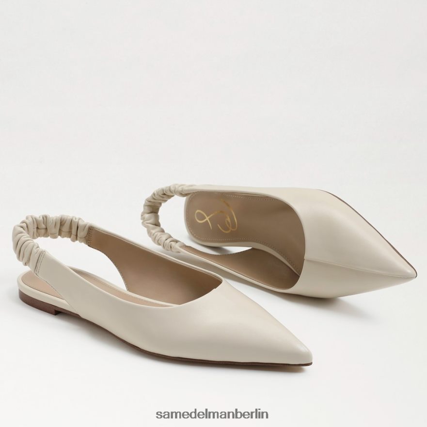 Sam Edelman Whitney Slingback, spitze Zehenpartie, flach Frauen modernes elfenbeinfarbenes Leder Schuhwerk 2P8JNV737 - Image 7