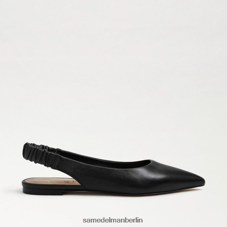 Sam Edelman Whitney Slingback, spitze Zehenpartie, flach Frauen schwarzes Leder Schuhwerk 2P8JNV736 - Image 2