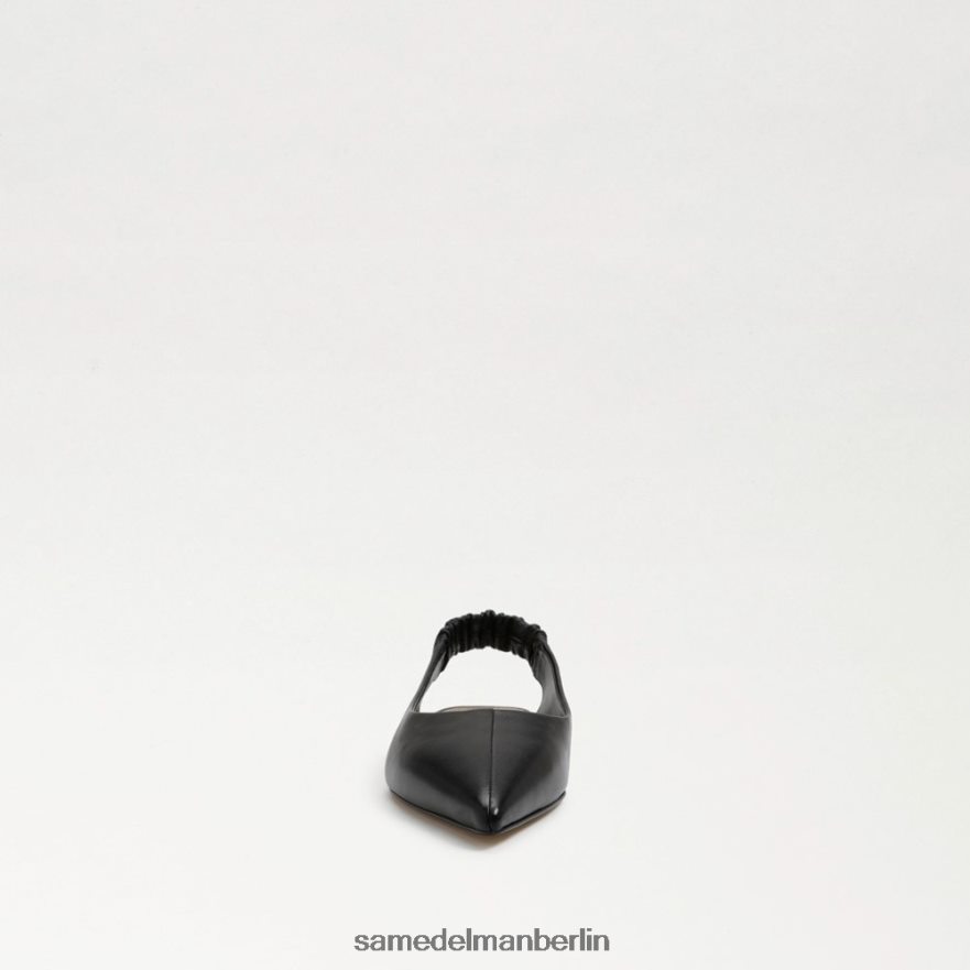 Sam Edelman Whitney Slingback, spitze Zehenpartie, flach Frauen schwarzes Leder Schuhwerk 2P8JNV736 - Image 3