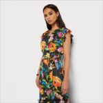 Sam Edelman Wickel-Midikleid mit Blumenmuster Frauen schwarz-multi Bekleidung 2P8JNV1098 - Image 3