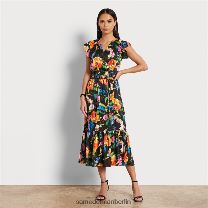 Sam Edelman Wickel-Midikleid mit Blumenmuster Frauen schwarz-multi Bekleidung 2P8JNV1098 - Image 1