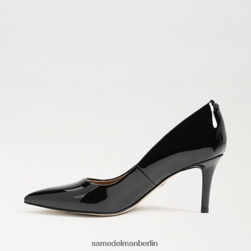 Sam Edelman Wiener Kitten-Heel-Pumpe Frauen schwarzes Lackleder Schuhwerk 2P8JNV213 - Image 4