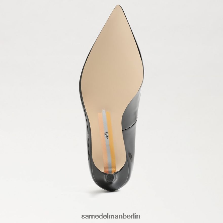 Sam Edelman Wiener Kitten-Heel-Pumpe Frauen schwarzes Lackleder Schuhwerk 2P8JNV213 - Image 6