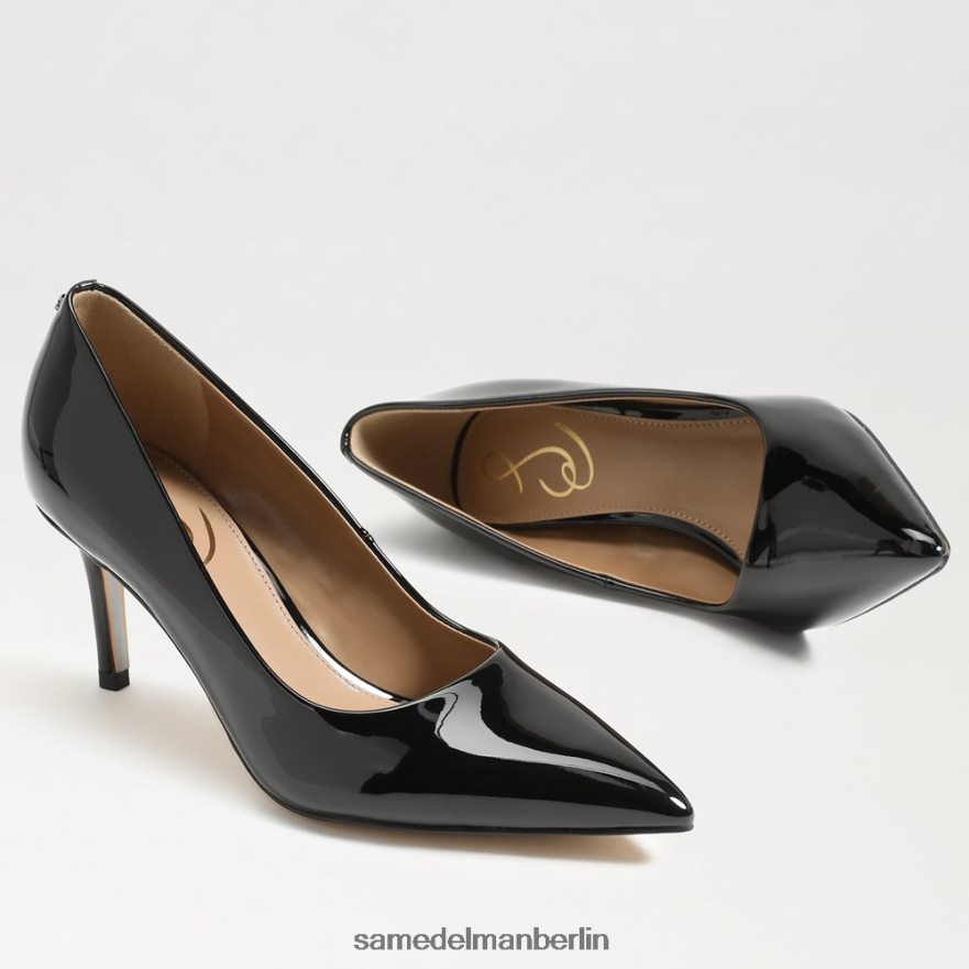 Sam Edelman Wiener Kitten-Heel-Pumpe Frauen schwarzes Lackleder Schuhwerk 2P8JNV213 - Image 7
