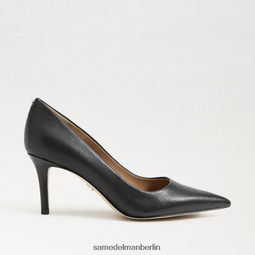 Sam Edelman Wiener Kitten-Heel-Pumpe Frauen schwarzes Leder Schuhwerk 2P8JNV209 - Image 2
