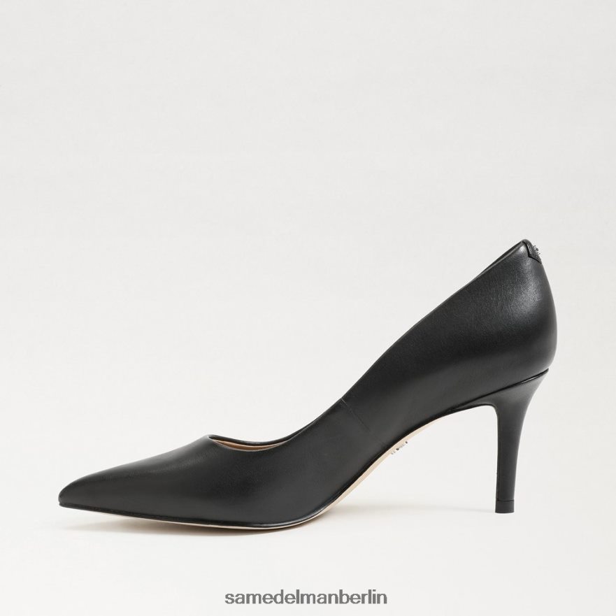Sam Edelman Wiener Kitten-Heel-Pumpe Frauen schwarzes Leder Schuhwerk 2P8JNV209 - Image 4