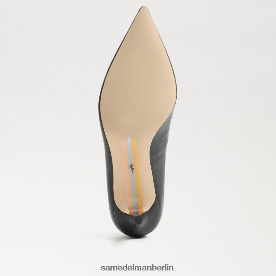Sam Edelman Wiener Kitten-Heel-Pumpe Frauen schwarzes Leder Schuhwerk 2P8JNV209 - Image 6