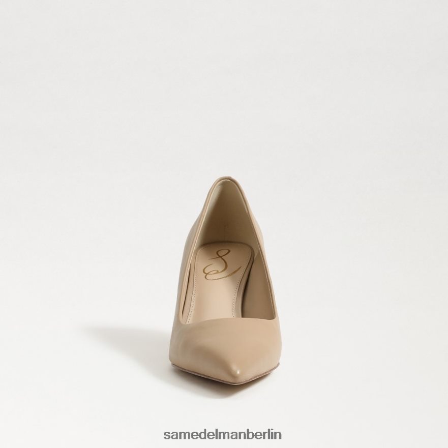 Sam Edelman Wiener Kitten-Heel-Pumpe Frauen weiches beiges Leder Schuhwerk 2P8JNV208 - Image 3