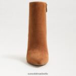 Sam Edelman Wrenley Bootie-Absatz Frauen Grenzbraunes Wildleder Schuhwerk 2P8JNV832 - Image 3