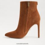 Sam Edelman Wrenley Bootie-Absatz Frauen Grenzbraunes Wildleder Schuhwerk 2P8JNV832 - Image 4