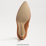 Sam Edelman Wrenley Bootie-Absatz Frauen Grenzbraunes Wildleder Schuhwerk 2P8JNV832 - Image 6