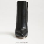 Sam Edelman Wrenley Bootie-Absatz Frauen schwarzes Leder Schuhwerk 2P8JNV831 - Image 3