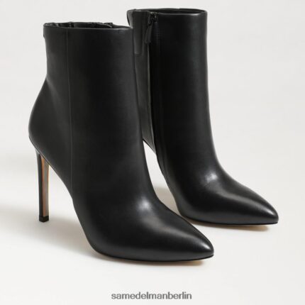 Sam Edelman Wrenley Bootie-Absatz Frauen schwarzes Leder Schuhwerk 2P8JNV831
