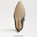 Sam Edelman Wrenley Bootie-Absatz Frauen schwarzes Leder Schuhwerk 2P8JNV831 - Image 6