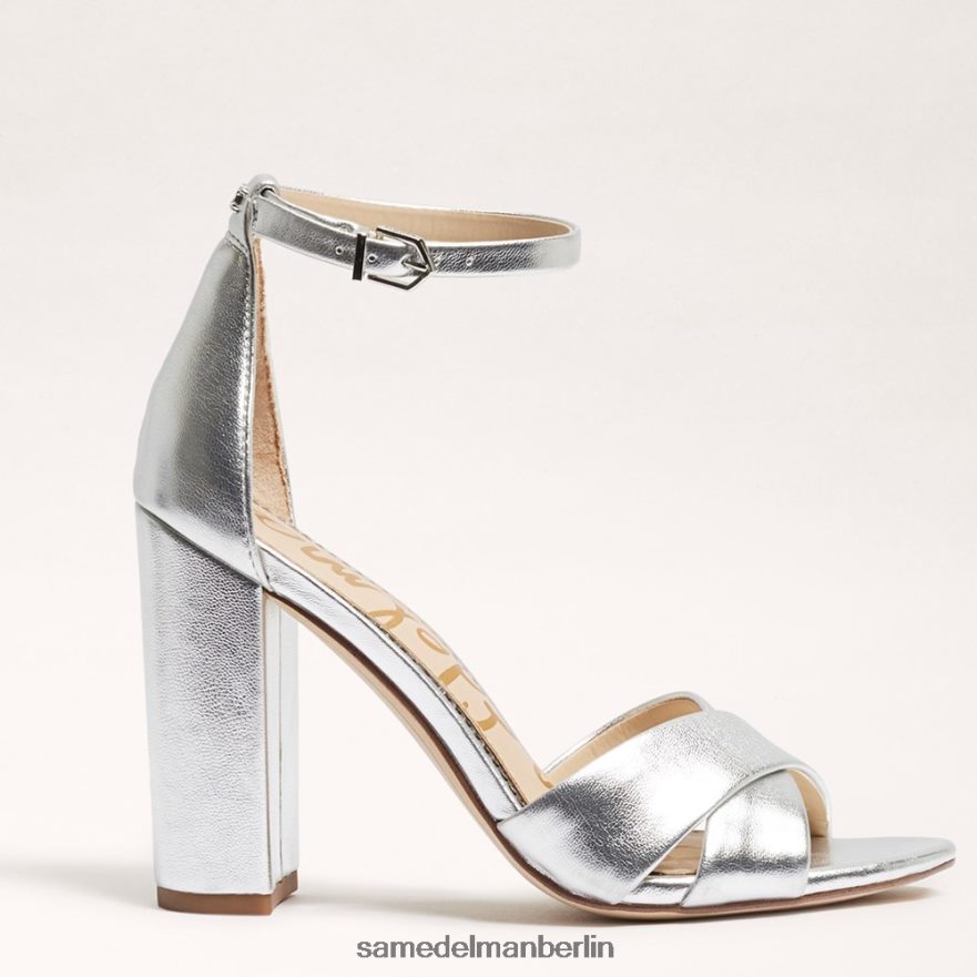 Sam Edelman Yancy-Sandale mit Knöchelriemen Frauen weiches Silber Schuhwerk 2P8JNV771 - Image 2