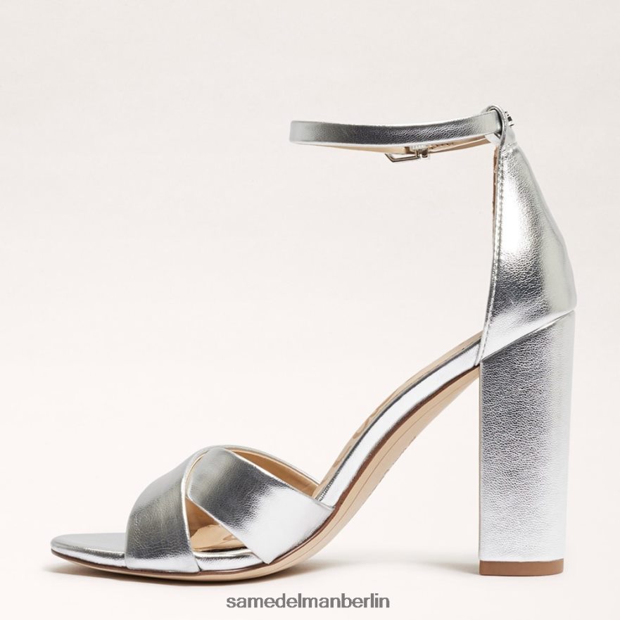 Sam Edelman Yancy-Sandale mit Knöchelriemen Frauen weiches Silber Schuhwerk 2P8JNV771 - Image 4