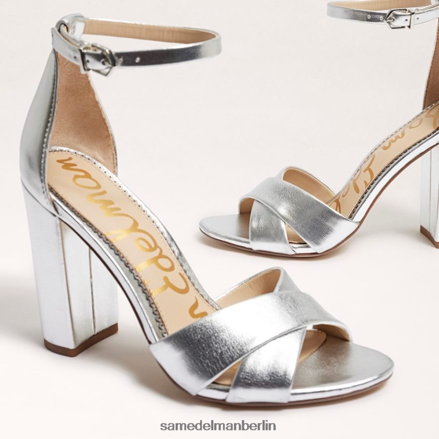 Sam Edelman Yancy-Sandale mit Knöchelriemen Frauen weiches Silber Schuhwerk 2P8JNV771 - Image 7