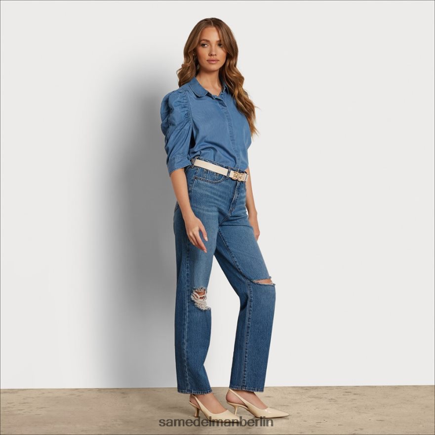 Sam Edelman Yaro-90er-Jahre-Hose mit hohem Bund Frauen Horizont Bekleidung 2P8JNV1201 - Image 2