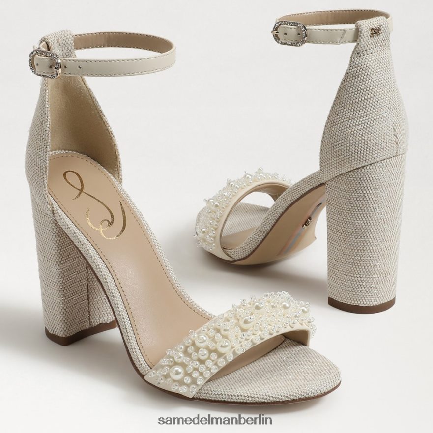 Sam Edelman Yaro Perla Sandale mit Blockabsatz Frauen modernes Elfenbein Schuhwerk 2P8JNV618 - Image 7