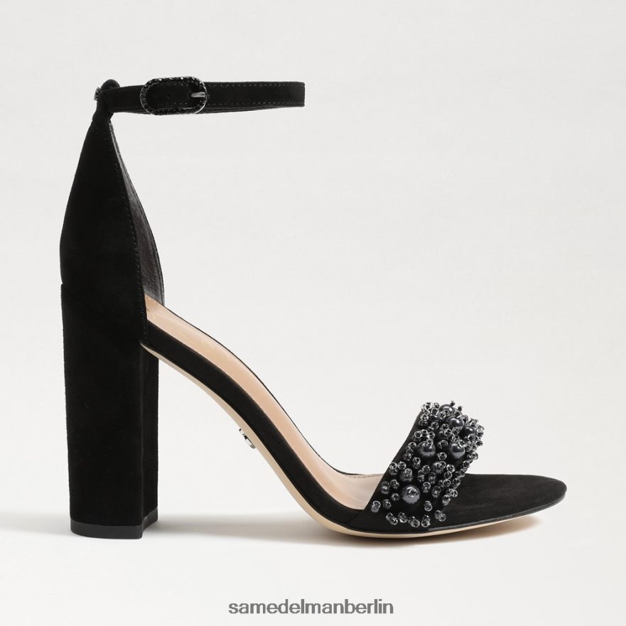 Sam Edelman Yaro Perla Sandale mit Blockabsatz Frauen schwarzes Wildleder Schuhwerk 2P8JNV619 - Image 2