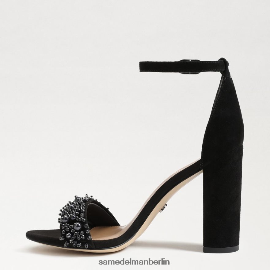 Sam Edelman Yaro Perla Sandale mit Blockabsatz Frauen schwarzes Wildleder Schuhwerk 2P8JNV619 - Image 4