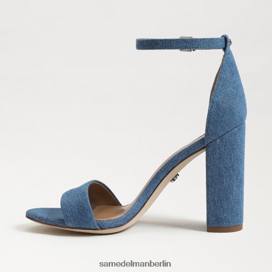 Sam Edelman Yaro-Sandale mit Blockabsatz Frauen gewaschenes Indigo Schuhwerk 2P8JNV320 - Image 4