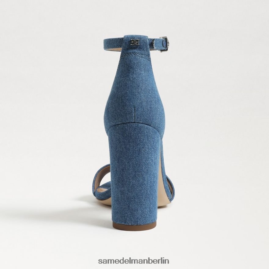 Sam Edelman Yaro-Sandale mit Blockabsatz Frauen gewaschenes Indigo Schuhwerk 2P8JNV320 - Image 5