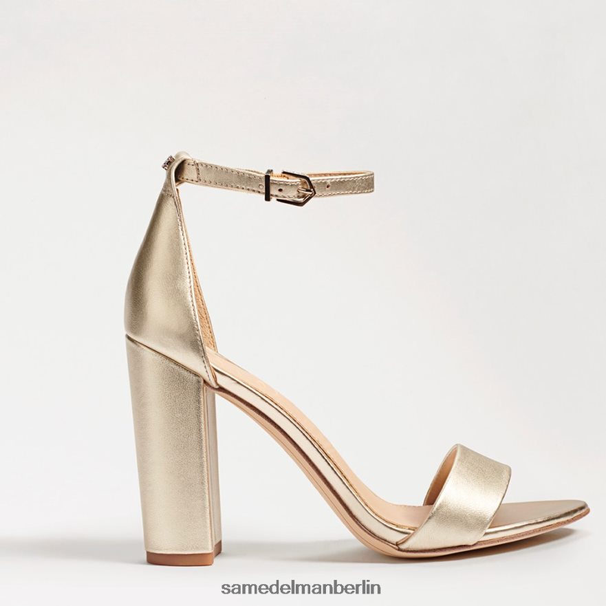 Sam Edelman Yaro-Sandale mit Blockabsatz Frauen hellgoldenes Leder Schuhwerk 2P8JNV324 - Image 2