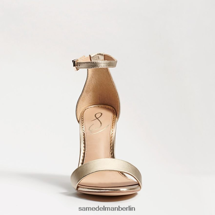 Sam Edelman Yaro-Sandale mit Blockabsatz Frauen hellgoldenes Leder Schuhwerk 2P8JNV324 - Image 3