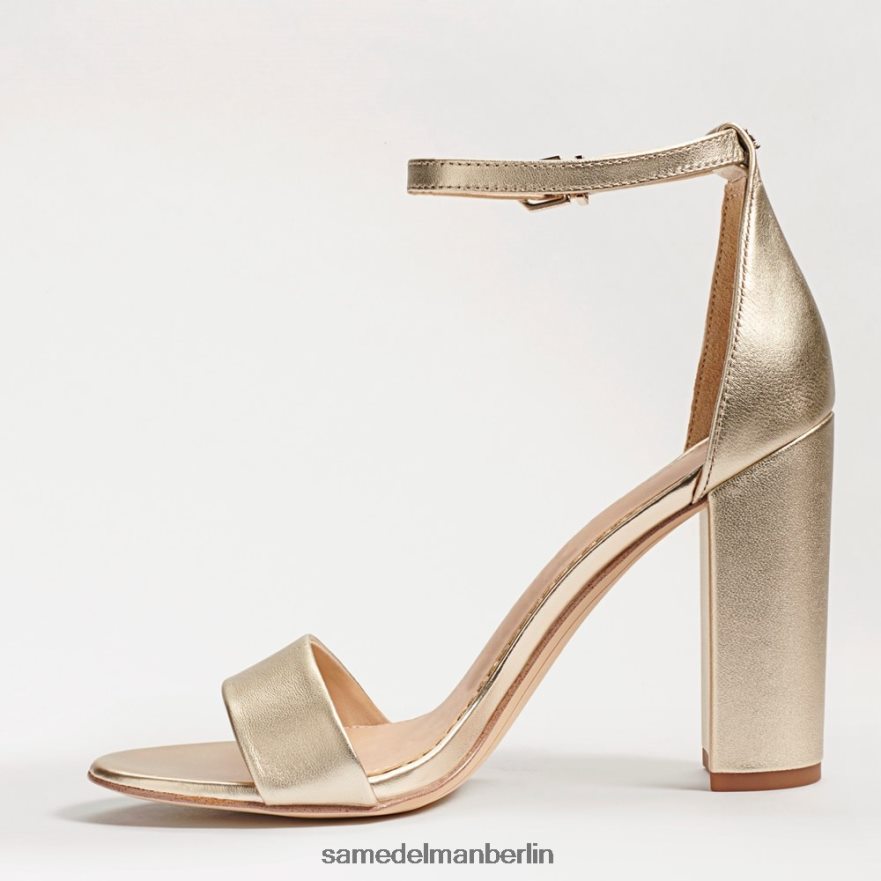 Sam Edelman Yaro-Sandale mit Blockabsatz Frauen hellgoldenes Leder Schuhwerk 2P8JNV324 - Image 4
