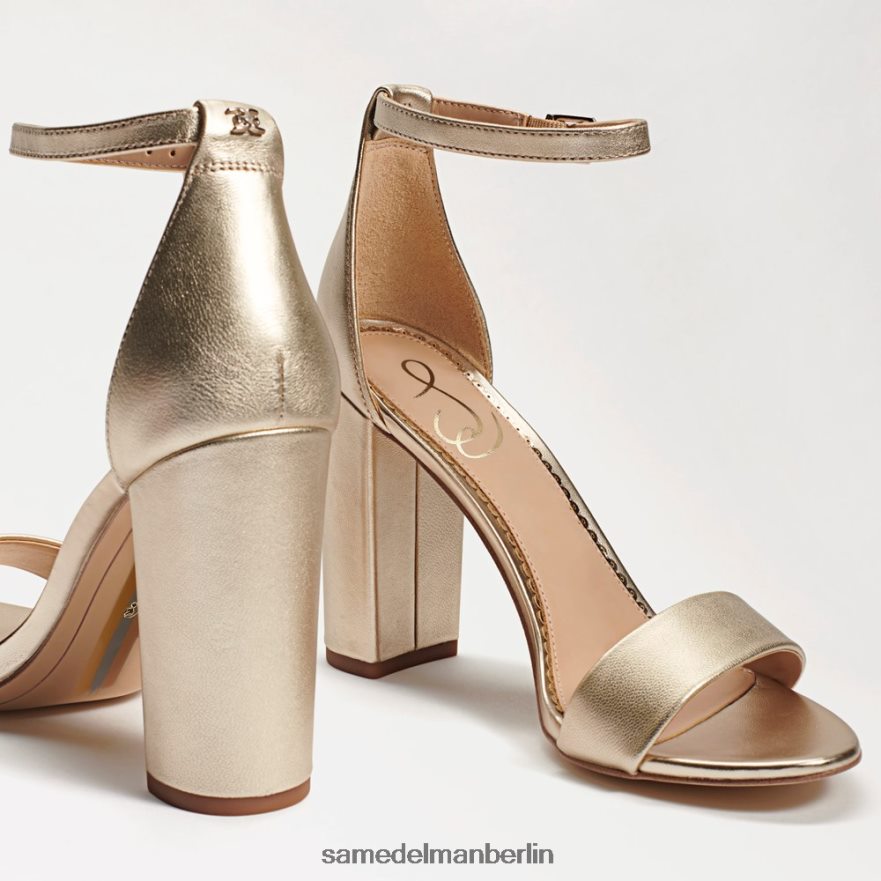 Sam Edelman Yaro-Sandale mit Blockabsatz Frauen hellgoldenes Leder Schuhwerk 2P8JNV324 - Image 7