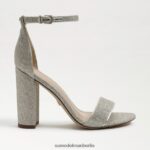 Sam Edelman Yaro-Sandale mit Blockabsatz Frauen hellgoldenes Netz Schuhwerk 2P8JNV319 - Image 2