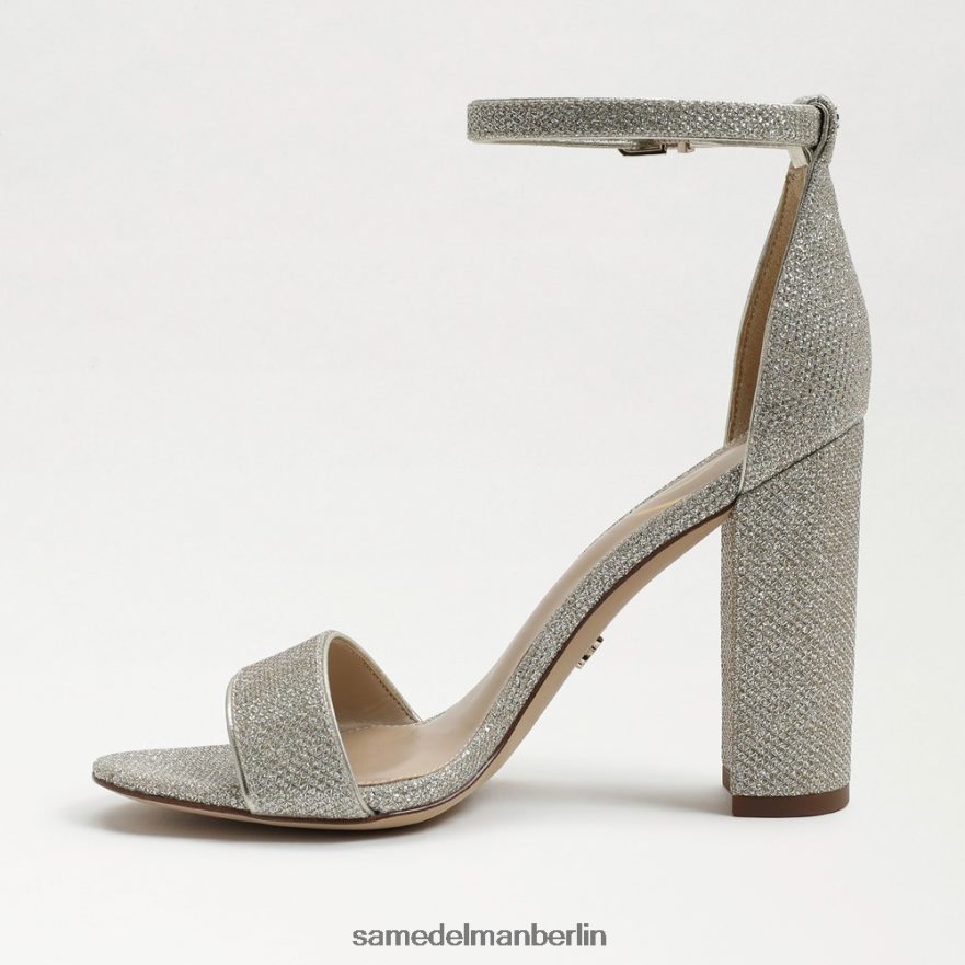 Sam Edelman Yaro-Sandale mit Blockabsatz Frauen hellgoldenes Netz Schuhwerk 2P8JNV319 - Image 4