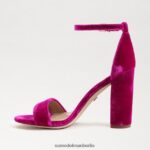 Sam Edelman Yaro-Sandale mit Blockabsatz Frauen Himbeersamt Schuhwerk 2P8JNV318 - Image 4