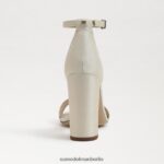 Sam Edelman Yaro-Sandale mit Blockabsatz Frauen perlmuttfarbene Seide Schuhwerk 2P8JNV321 - Image 5