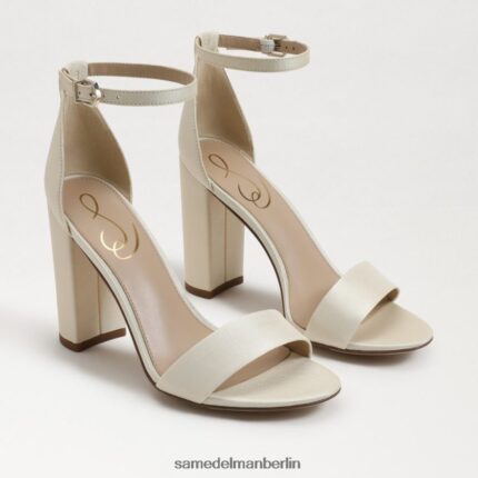 Sam Edelman Yaro-Sandale mit Blockabsatz Frauen perlmuttfarbene Seide Schuhwerk 2P8JNV321