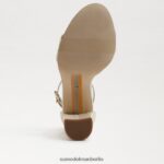 Sam Edelman Yaro-Sandale mit Blockabsatz Frauen perlmuttfarbene Seide Schuhwerk 2P8JNV321 - Image 6