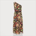 Sam Edelman 1-Schulter-Midikleid mit Blumenstickerei Frauen Pfirsich-Multi Bekleidung 2P8JNV1073 - Image 5