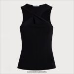 Sam Edelman Abril Pullover Tank Frauen Schwarz Bekleidung 2P8JNV1193 - Image 5