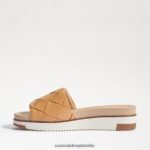 Sam Edelman Adaley gewebte Slide-Sandale Frauen natürliches Sandleder Schuhwerk 2P8JNV753 - Image 4