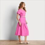 Sam Edelman Adele Kurzarm-Oberteil Frauen Fidschi-Blume Bekleidung 2P8JNV1198 - Image 3